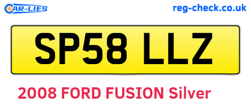 SP58LLZ are the vehicle registration plates.