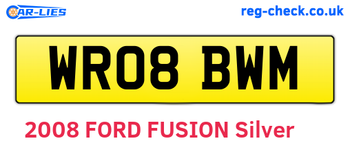 WR08BWM are the vehicle registration plates.