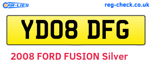 YD08DFG are the vehicle registration plates.