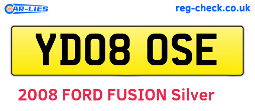 YD08OSE are the vehicle registration plates.