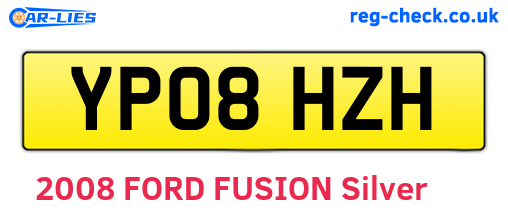 YP08HZH are the vehicle registration plates.