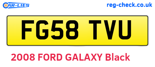 FG58TVU are the vehicle registration plates.