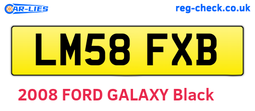 LM58FXB are the vehicle registration plates.