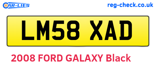 LM58XAD are the vehicle registration plates.
