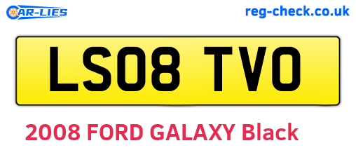 LS08TVO are the vehicle registration plates.