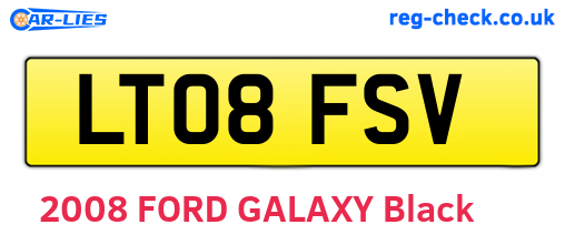 LT08FSV are the vehicle registration plates.