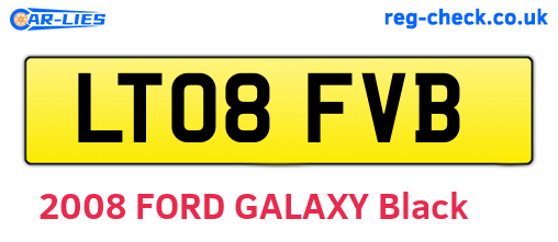 LT08FVB are the vehicle registration plates.