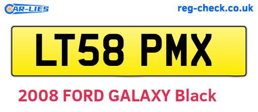 LT58PMX are the vehicle registration plates.