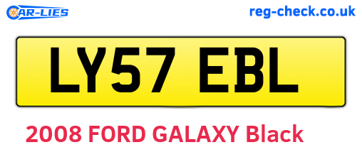 LY57EBL are the vehicle registration plates.