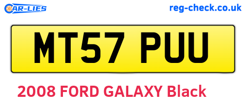 MT57PUU are the vehicle registration plates.