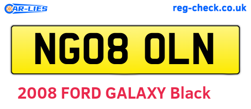 NG08OLN are the vehicle registration plates.