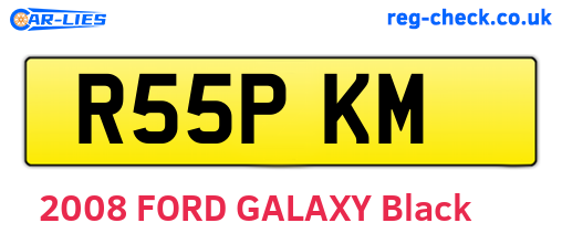 R55PKM are the vehicle registration plates.