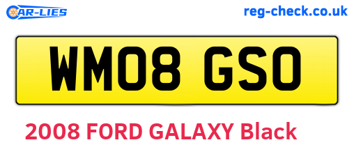 WM08GSO are the vehicle registration plates.