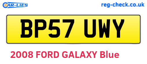 BP57UWY are the vehicle registration plates.