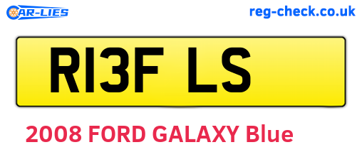 R13FLS are the vehicle registration plates.