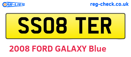 SS08TER are the vehicle registration plates.