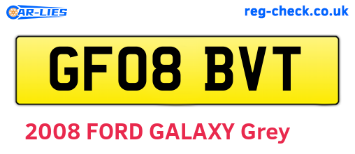 GF08BVT are the vehicle registration plates.