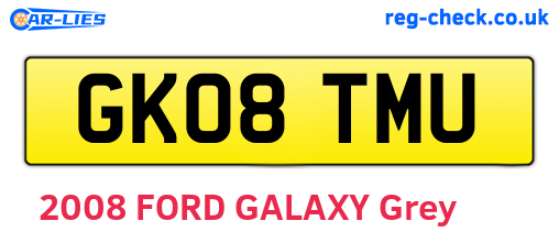 GK08TMU are the vehicle registration plates.