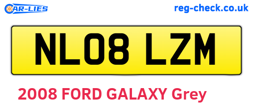 NL08LZM are the vehicle registration plates.