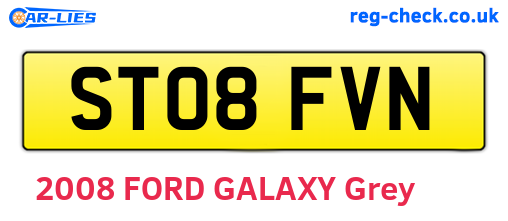 ST08FVN are the vehicle registration plates.