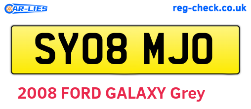 SY08MJO are the vehicle registration plates.