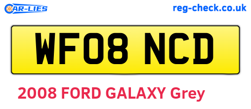 WF08NCD are the vehicle registration plates.
