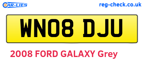 WN08DJU are the vehicle registration plates.