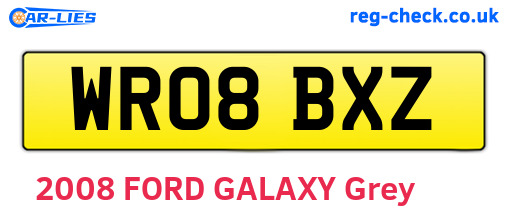 WR08BXZ are the vehicle registration plates.