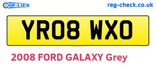 YR08WXO are the vehicle registration plates.