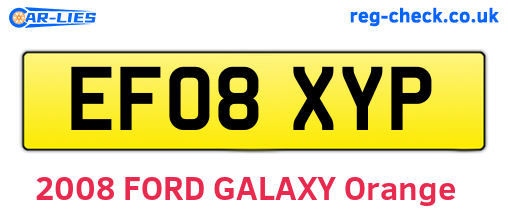 EF08XYP are the vehicle registration plates.