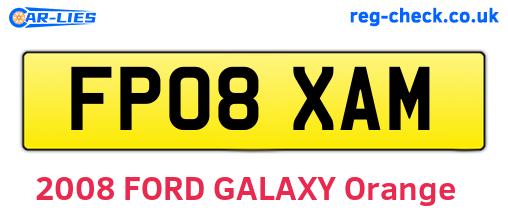 FP08XAM are the vehicle registration plates.