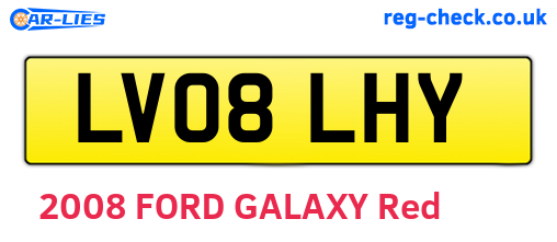LV08LHY are the vehicle registration plates.