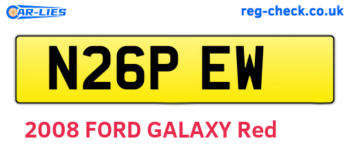 N26PEW are the vehicle registration plates.