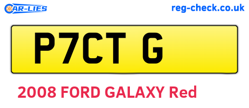 P7CTG are the vehicle registration plates.