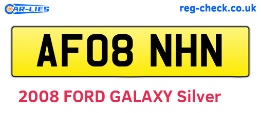 AF08NHN are the vehicle registration plates.