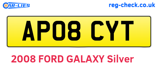 AP08CYT are the vehicle registration plates.