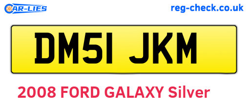 DM51JKM are the vehicle registration plates.