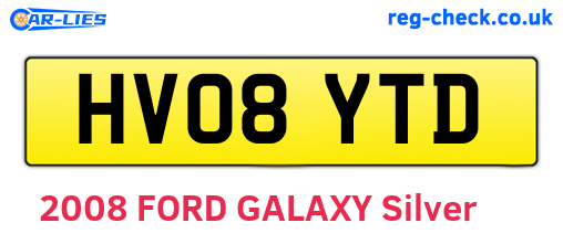HV08YTD are the vehicle registration plates.