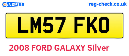 LM57FKO are the vehicle registration plates.