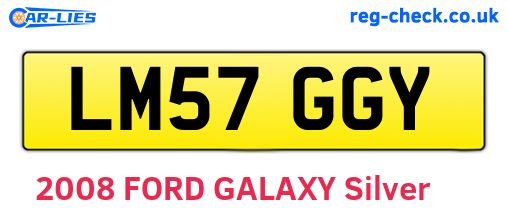 LM57GGY are the vehicle registration plates.