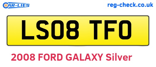 LS08TFO are the vehicle registration plates.
