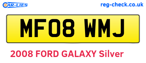 MF08WMJ are the vehicle registration plates.