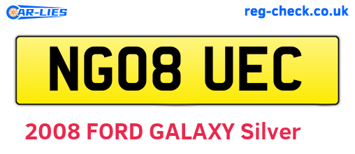 NG08UEC are the vehicle registration plates.