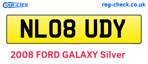 NL08UDY are the vehicle registration plates.