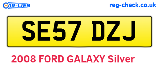 SE57DZJ are the vehicle registration plates.