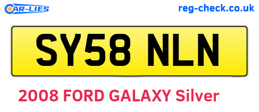 SY58NLN are the vehicle registration plates.