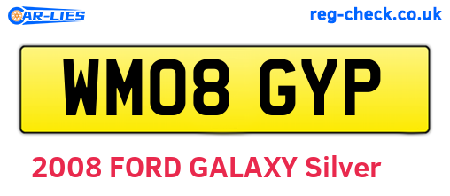 WM08GYP are the vehicle registration plates.