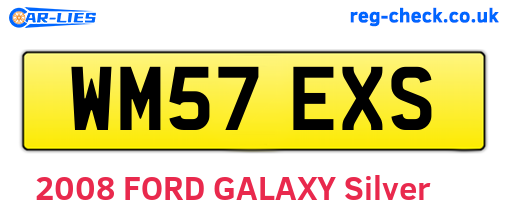 WM57EXS are the vehicle registration plates.