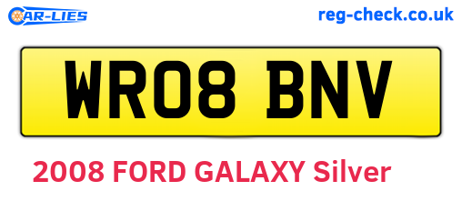 WR08BNV are the vehicle registration plates.