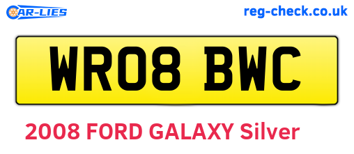 WR08BWC are the vehicle registration plates.